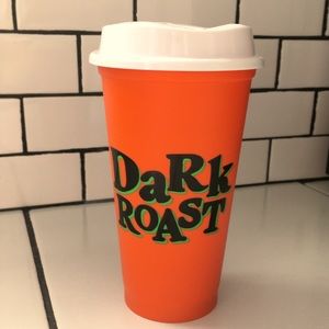 Starbucks DARK ROAST 16oz Hot Tumbler 2013 EUC Halloween coffee cup pumpkin psl